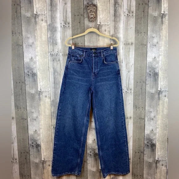 Rails The Getty Wide Leg Denim Jeans in Moonlit Ocean Blue Dark Wash Size 28. - Picture 2 of 16